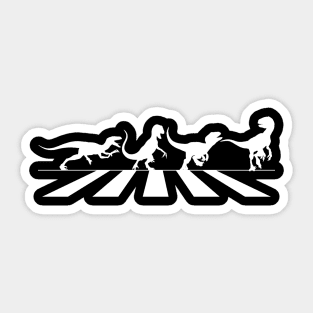 Velociraptor Abbey Road Crossing Sticker